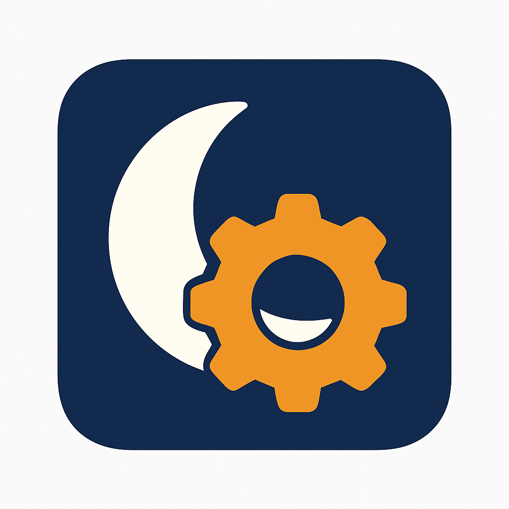 Night shift essentials icon.