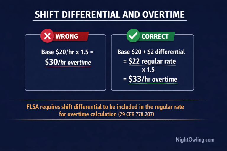 Shift Differential Example Chart Shift Differential and Overtime: How They Work Together | NightOwling.com