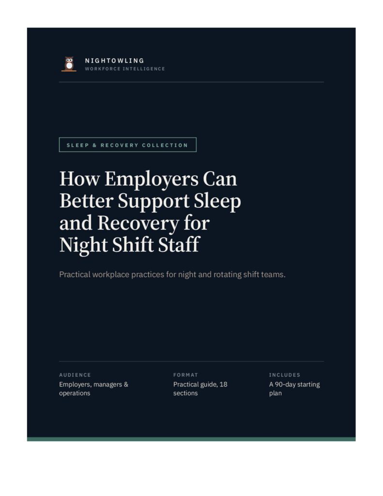 How Employers Can Better Support Sleep and Recovery for Night Shift Staff