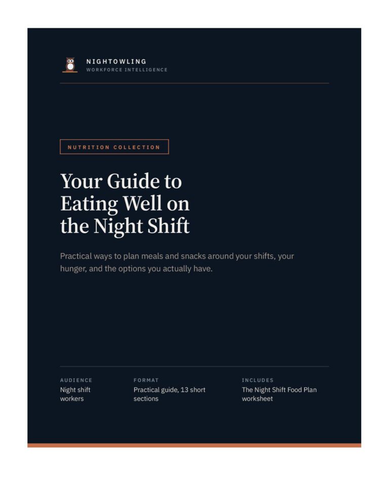 Your Guide to Eating Well on the Night Shift · A NightOwling Worker Guide